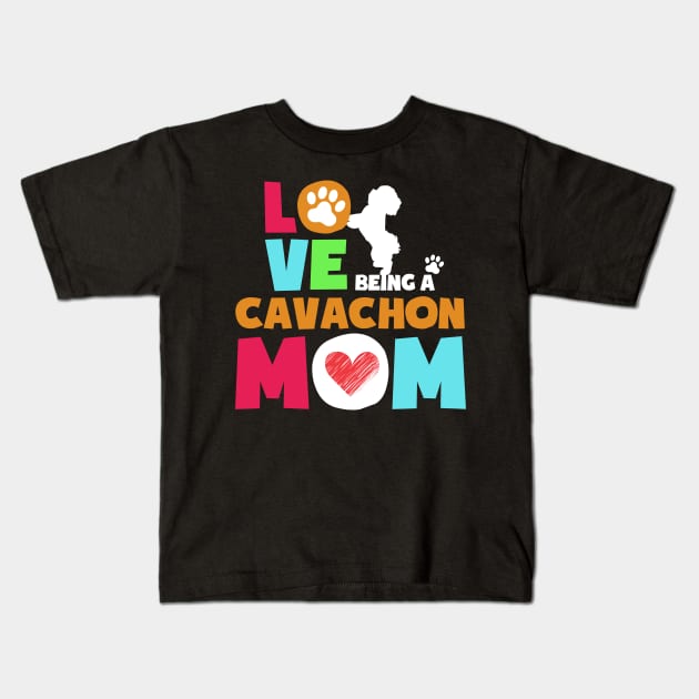 Love being a cavachon mom tshirt best cavachon Kids T-Shirt by adrinalanmaji